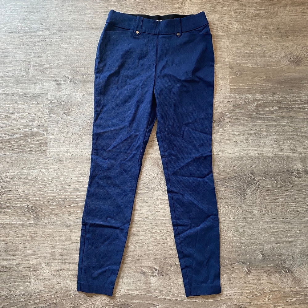 Blue Skinny Dress Pant